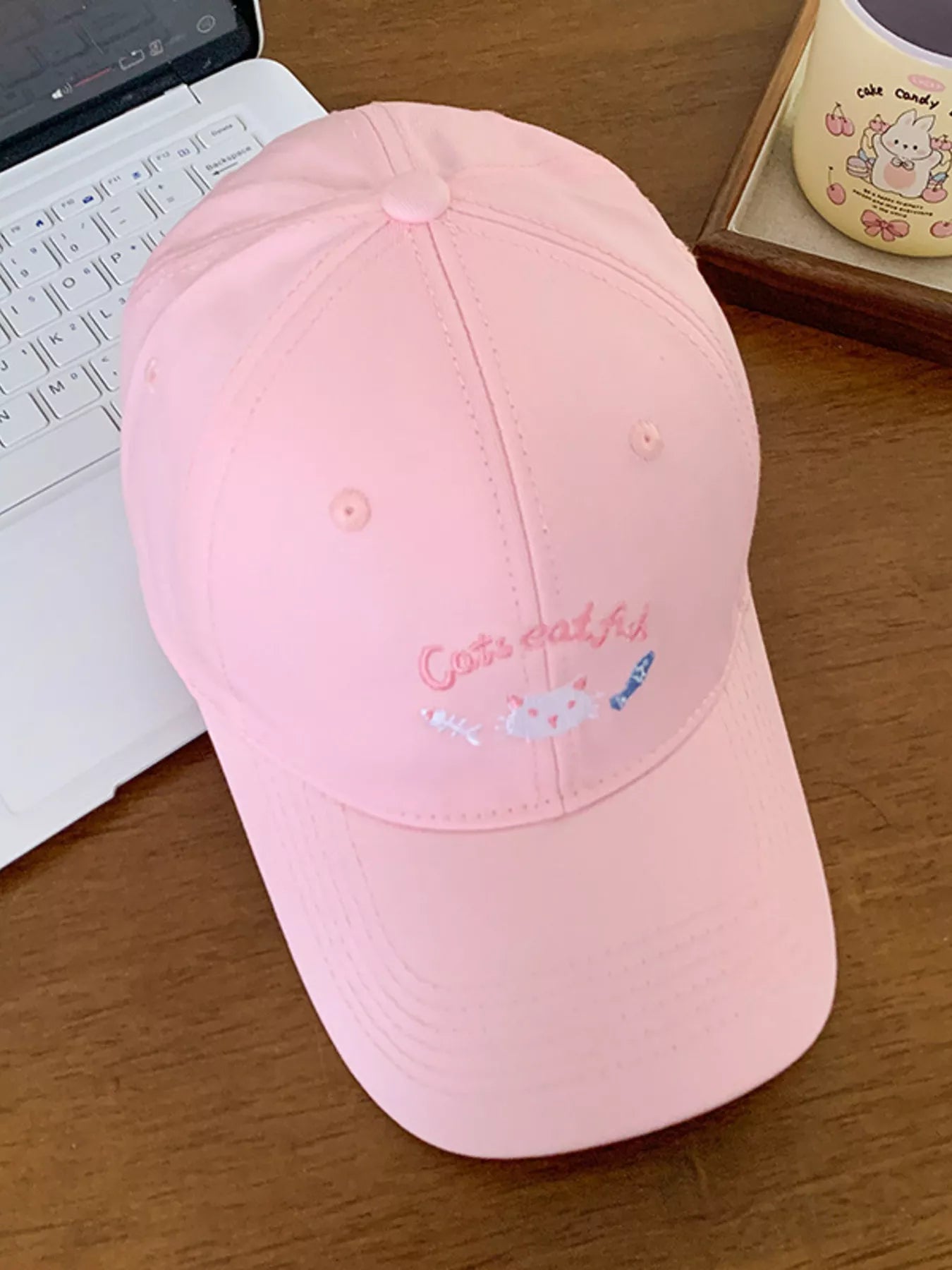 Embroidered Cat Baseball Cap