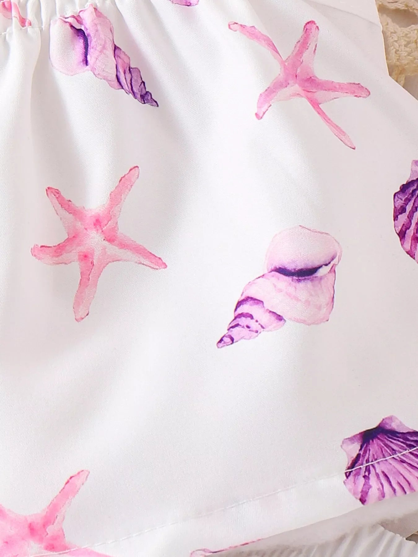 Children's Ruffled Printed Tank and Shorts Set