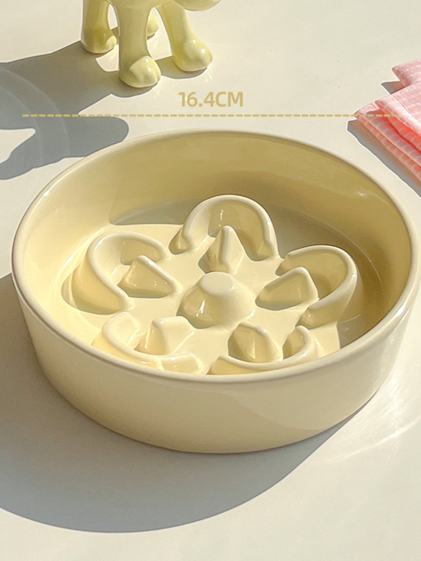 Flower-Shaped Slow Feeder Pet Bowl
