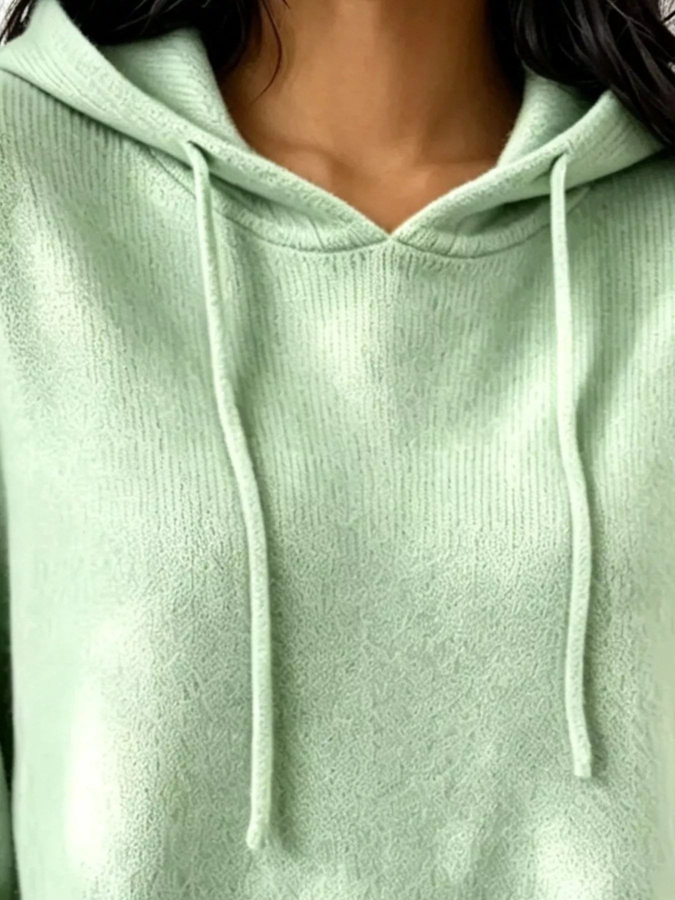 Cozy Ribbed Long‑Sleeve Hooded Sweater