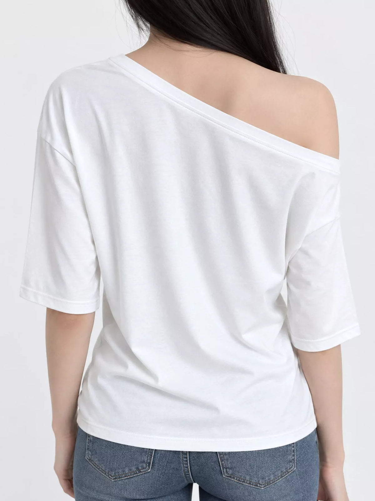 Boat Neck Short Sleeve T-Shirt