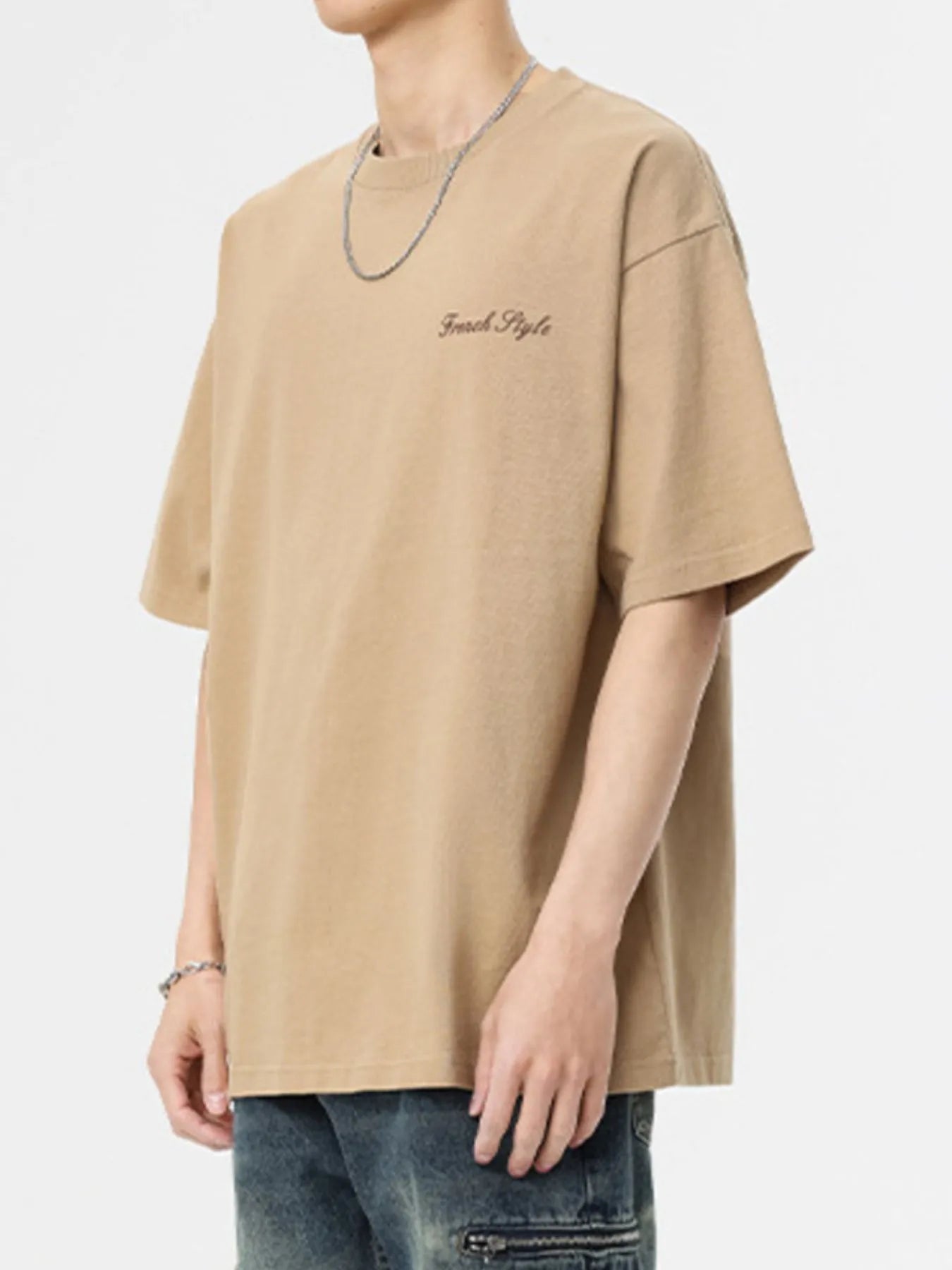 Men's Full Size Basic Style Oversized Round Neck Graphic T-Shirt Plus Size