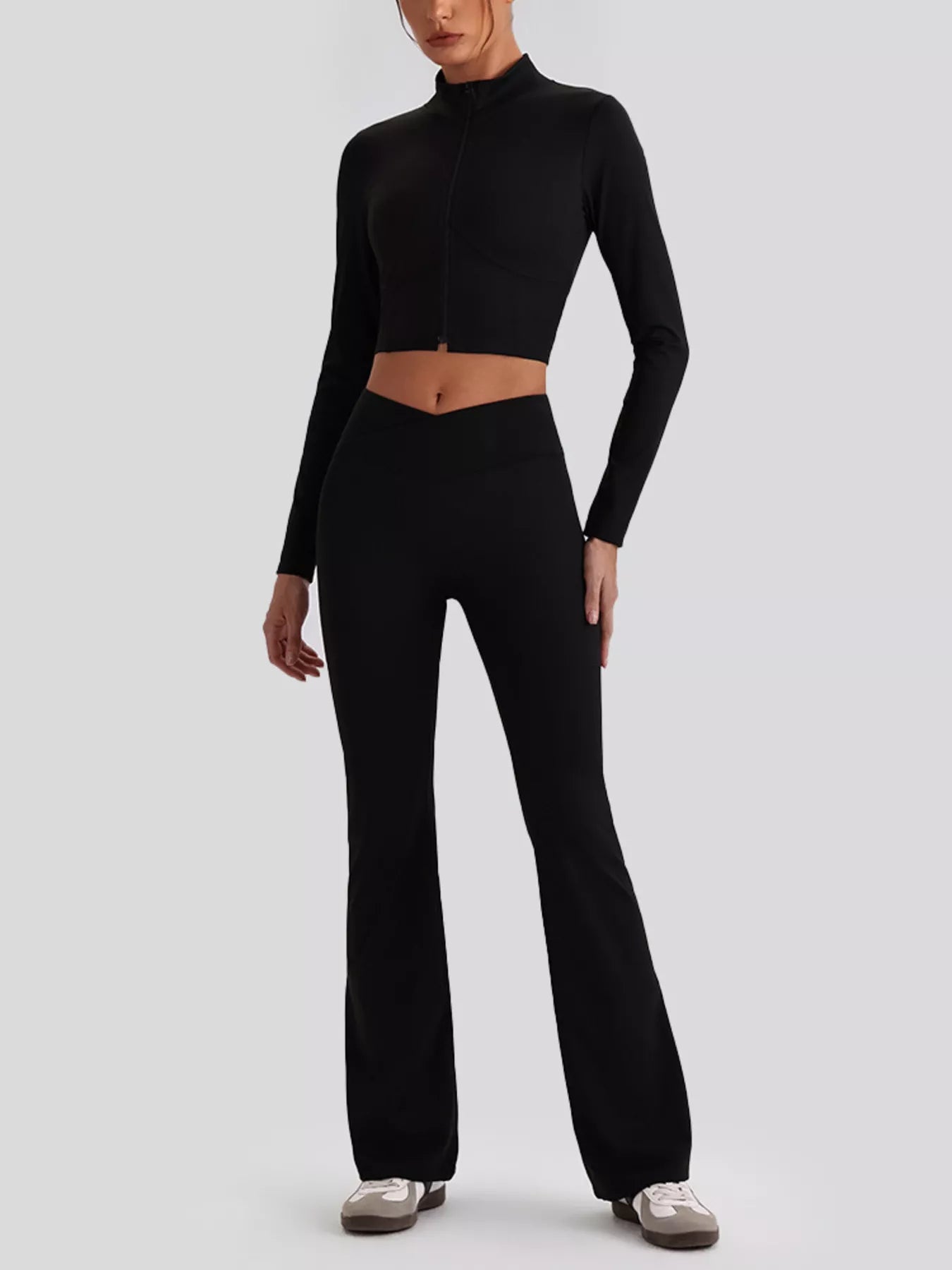 Seamless Criss-Cross V-Neck Tank and Leggings Active Set