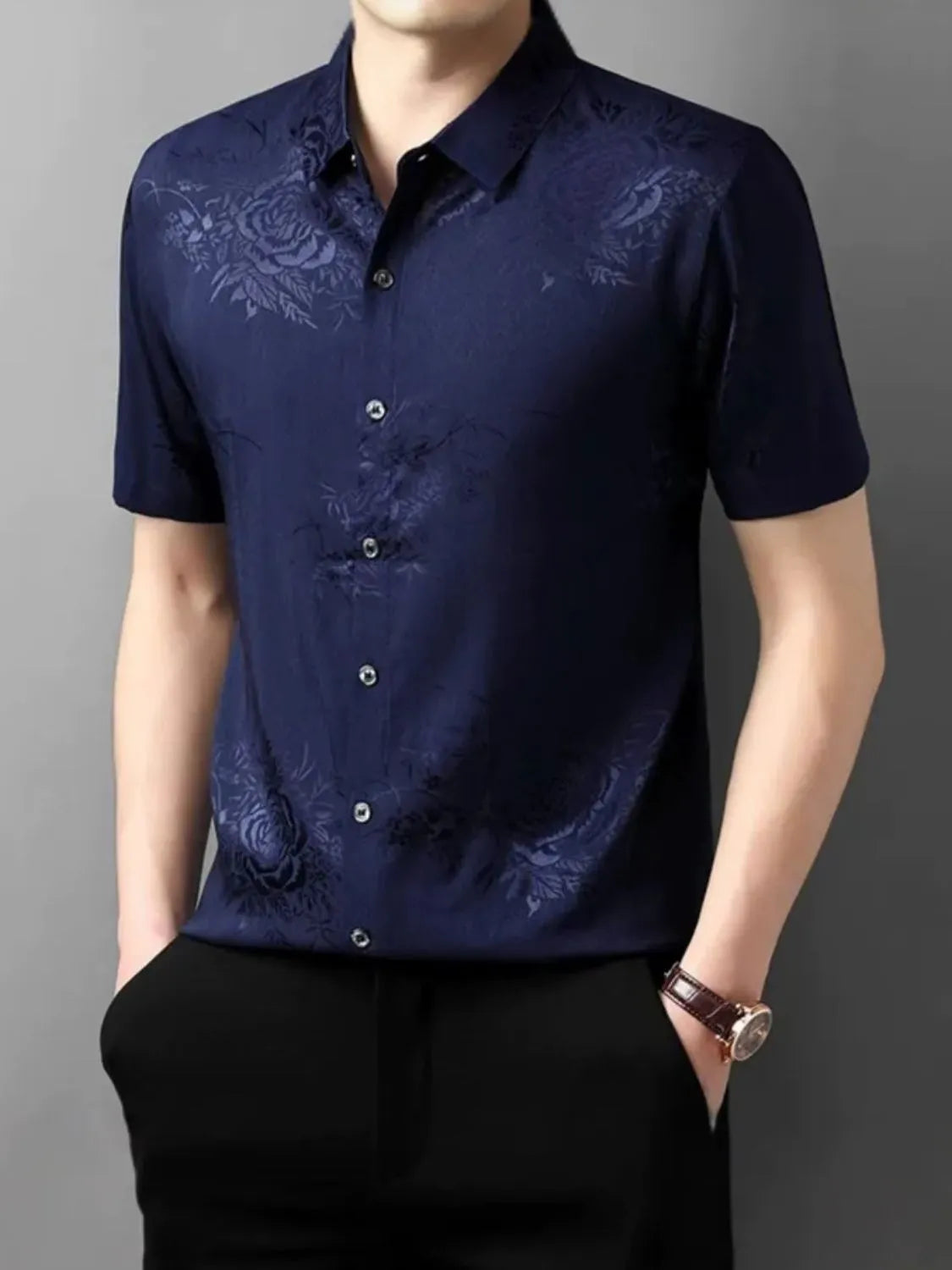 Men's Button Up Short Sleeve Shirt