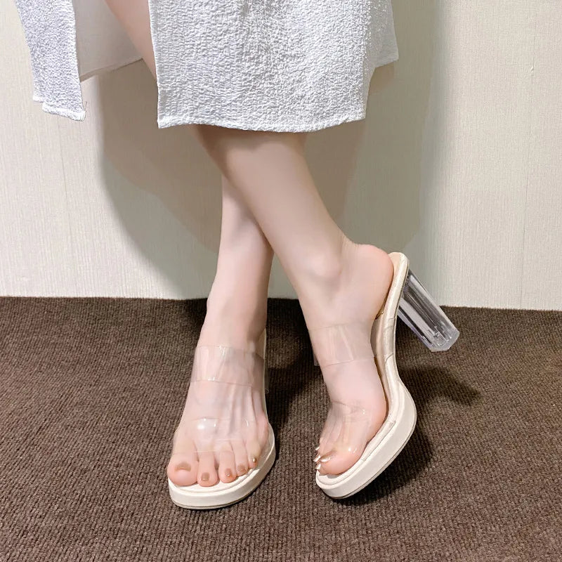 Open Toe Block Heels Sandals
