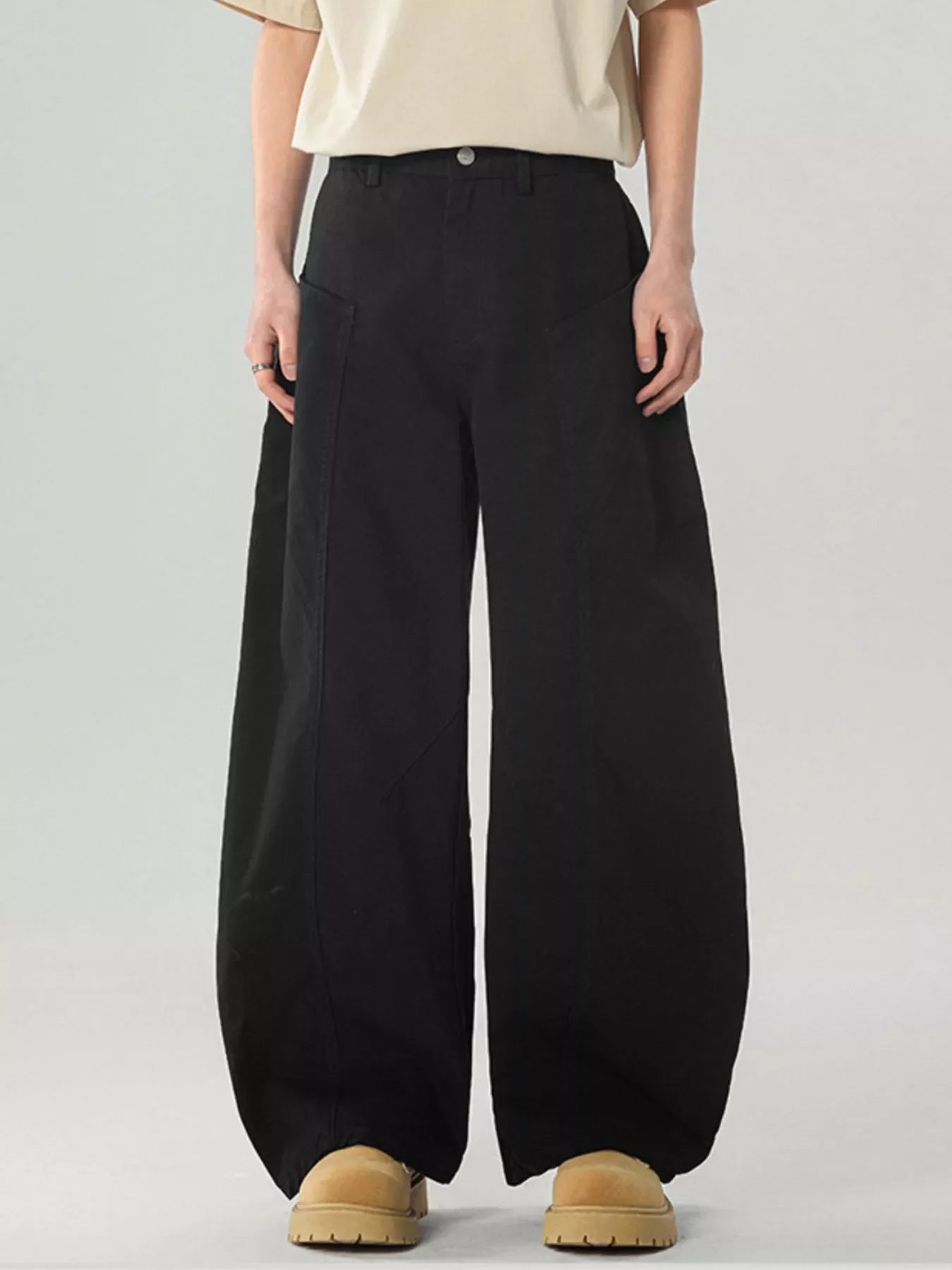 Men's Pocketed Wide Leg Pants