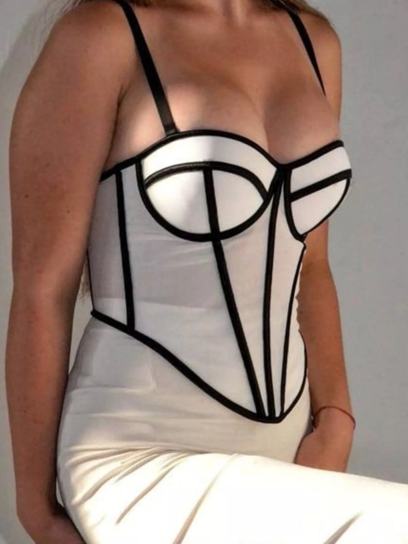 Corset Cami with Contrasting Trim