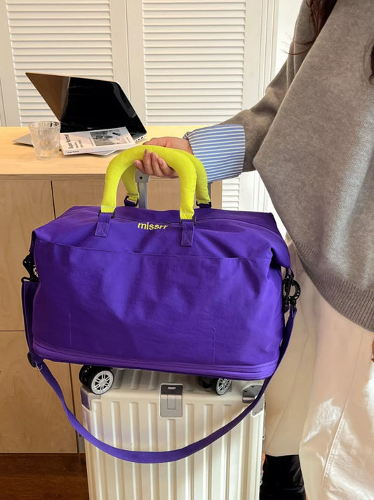 Contrast Handle Travel Bag