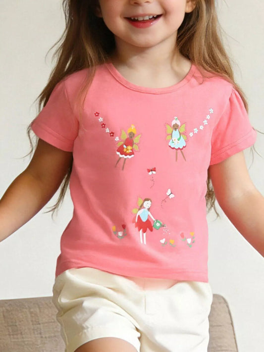 Children's Fairy Print Short Sleeve T-Shirt