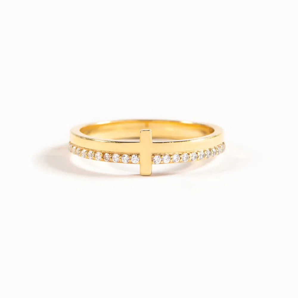 925 Sterling Silver Cross Ring