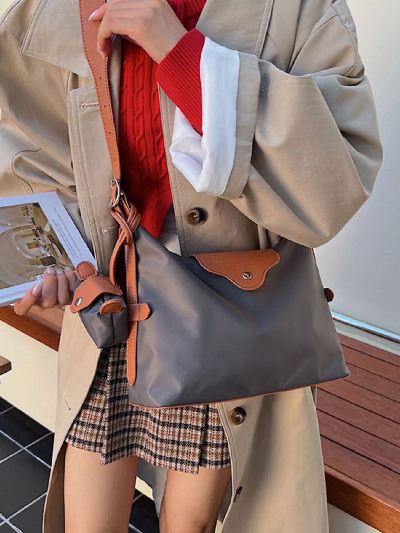 Hobo Crossbody Bag with Coin Purse