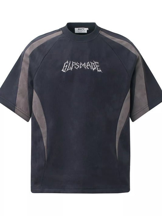 Men's Letter Embroidered Round Neck T-Shirt