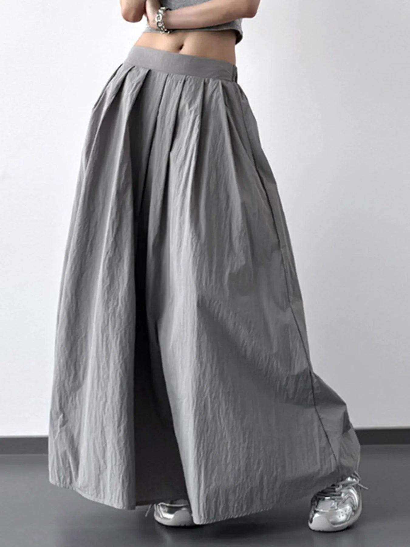 Pleated Maxi Skirt