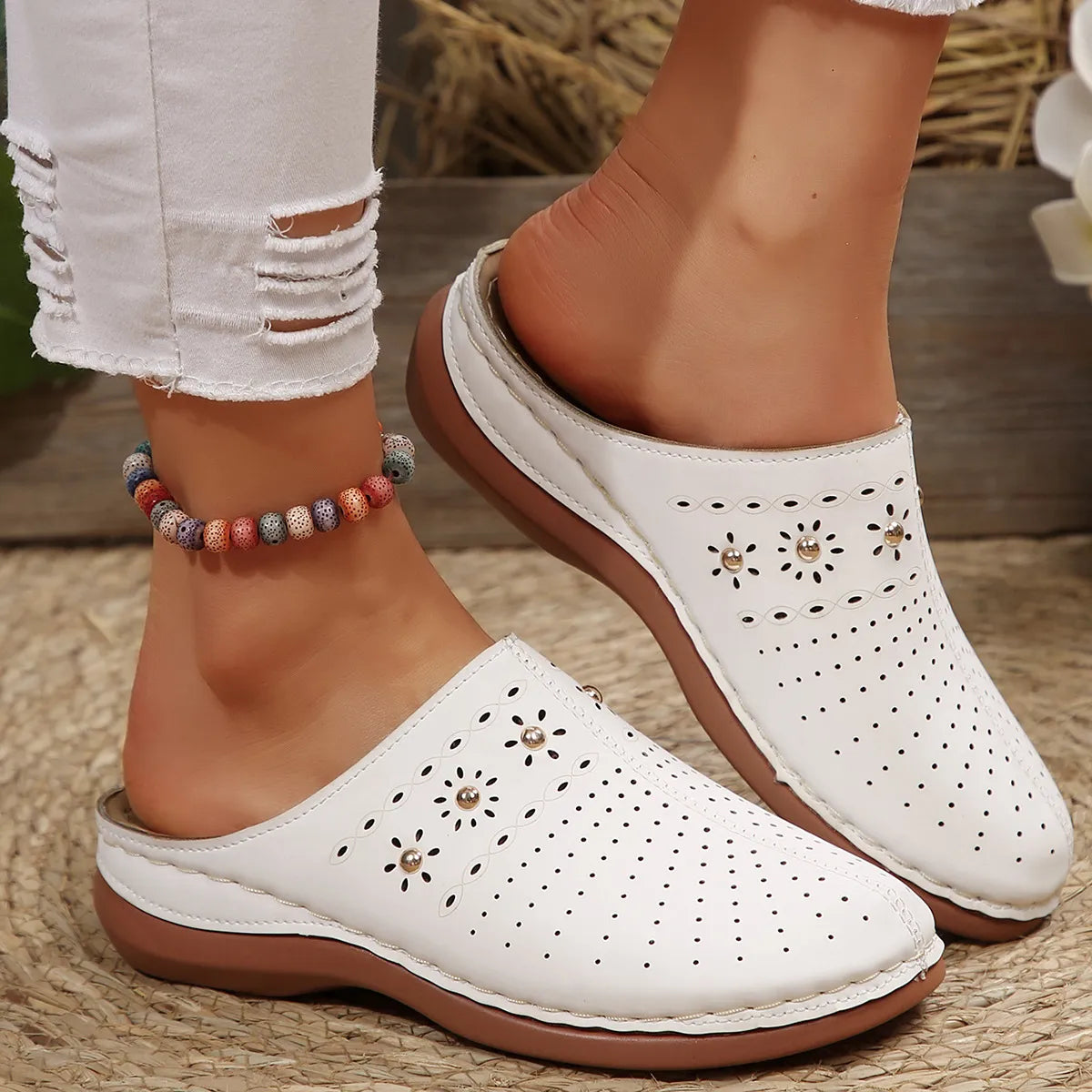 Round Toe Wedge Sandals
