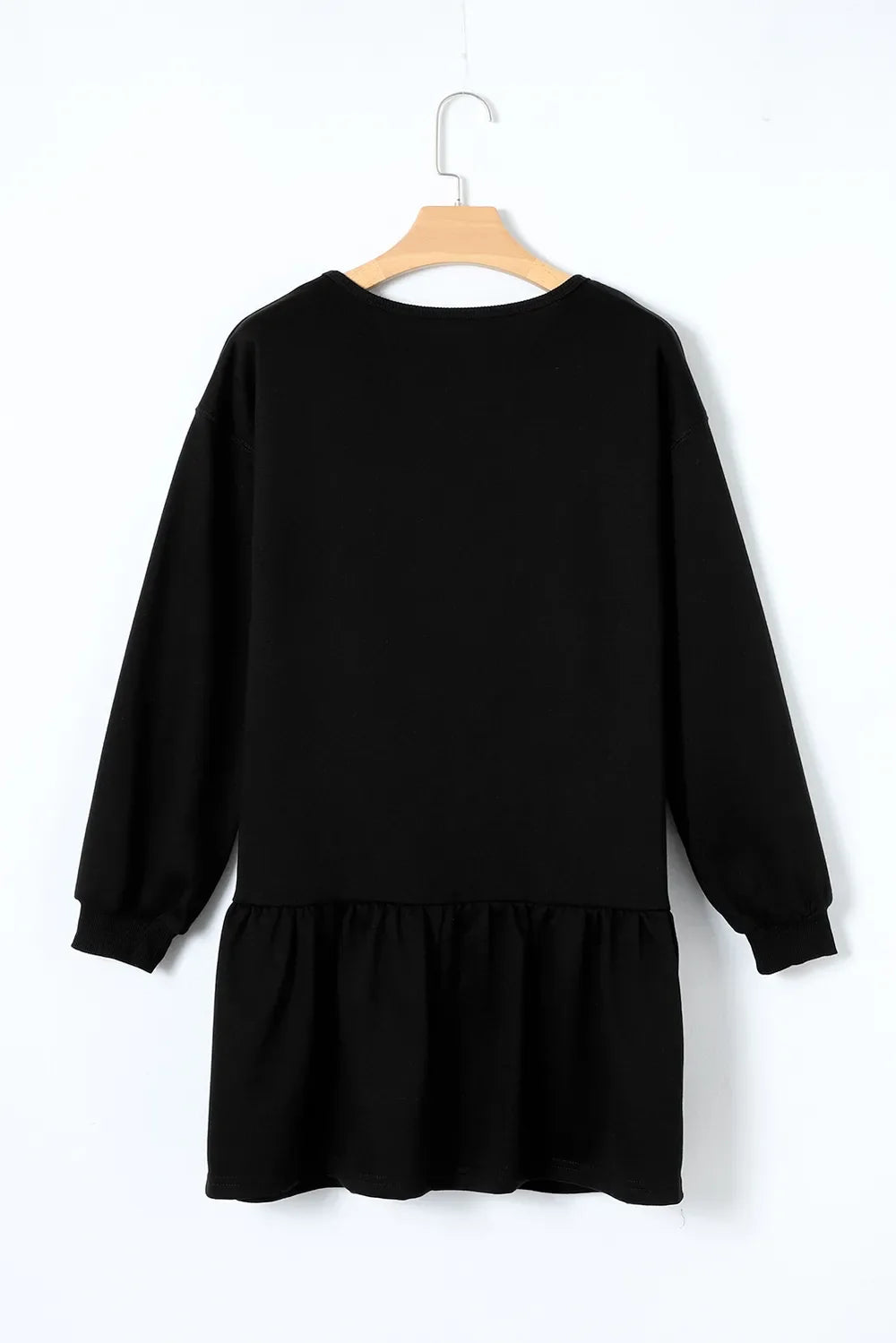 Round Neck Dropped Shoulder Mini Dress