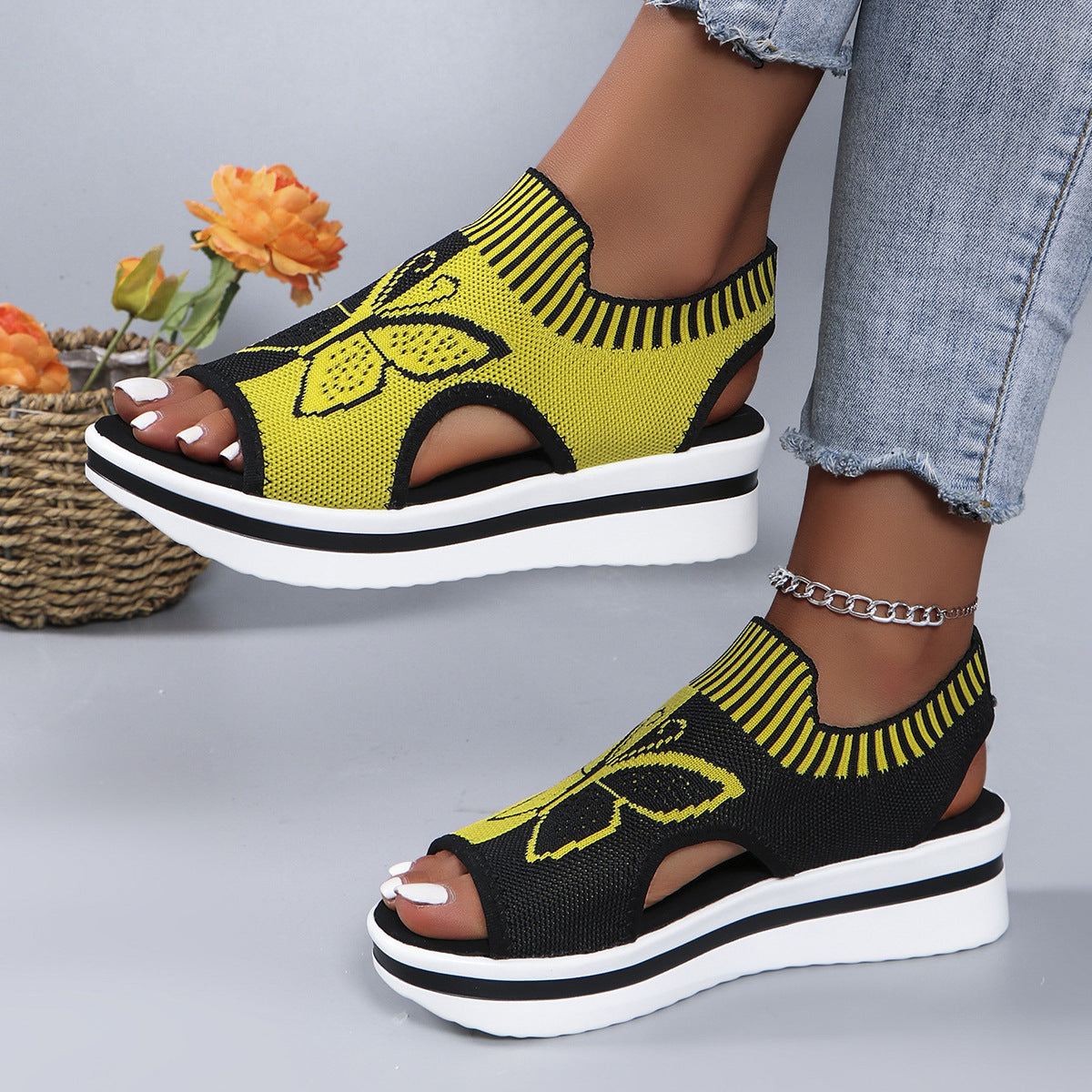 Open Toe Wedge Sandals