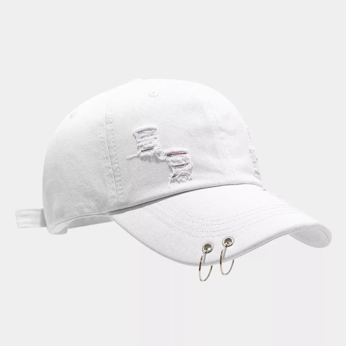 Distressed Denim Baseball Cap