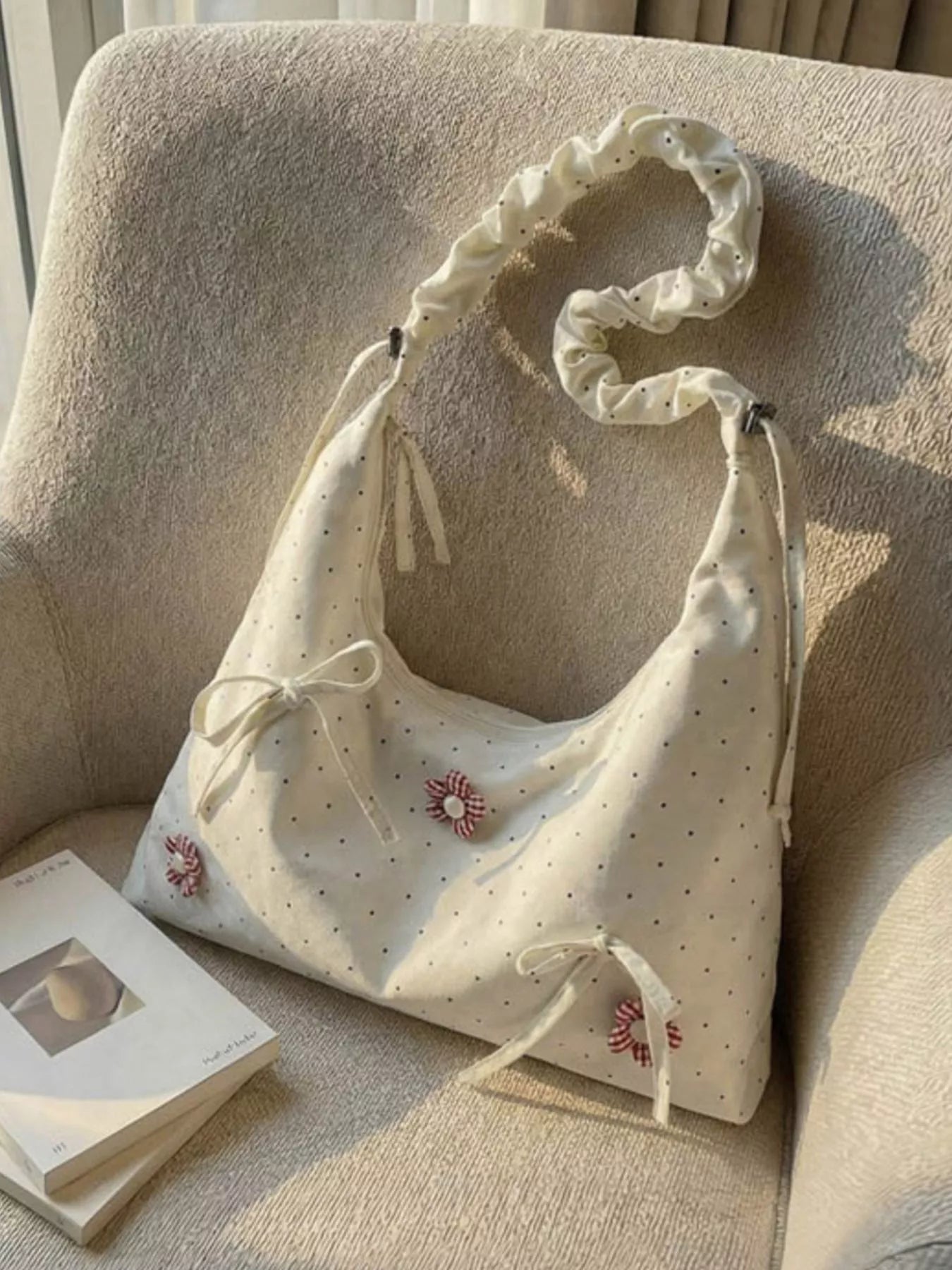 Floral Embellished Shoulder Bag