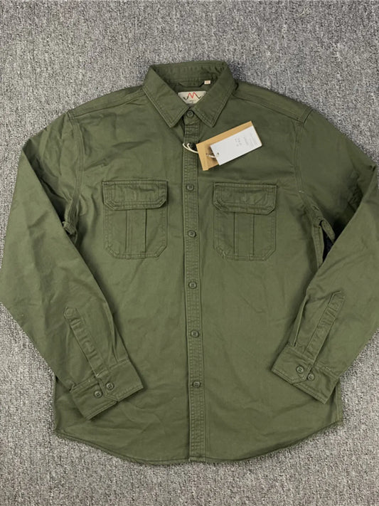Men's Plus Size Button Up Long Sleeve Shirt