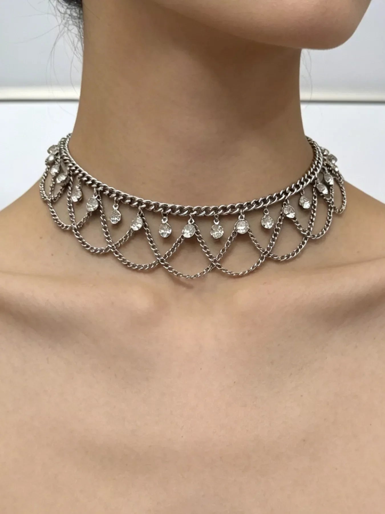 18K Gold-Plated Zircon Chain Necklace