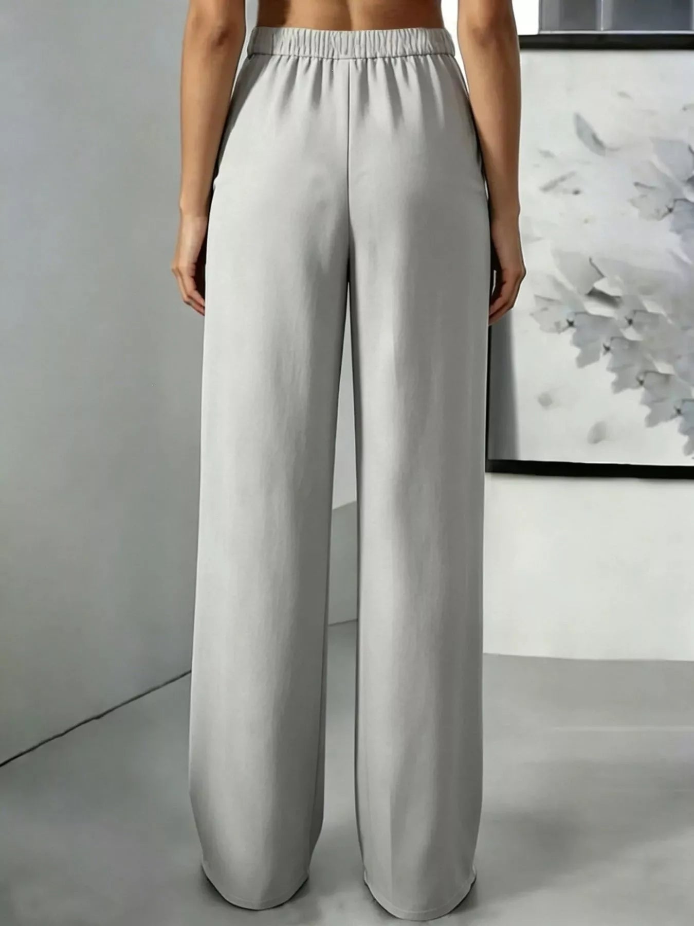 High-Waisted Pleated Wide-Leg Pants