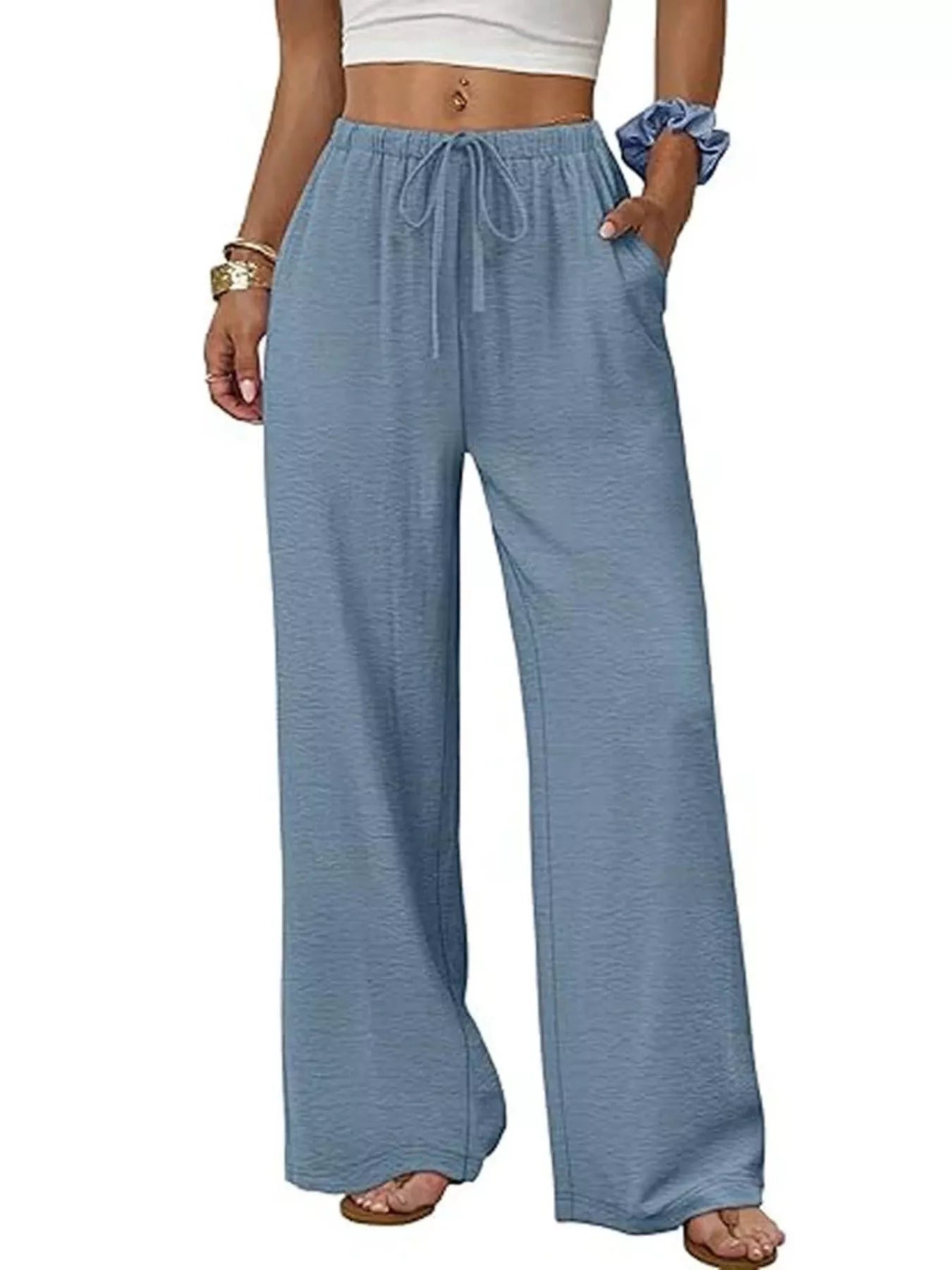 High-Waisted Wide-Leg Pants