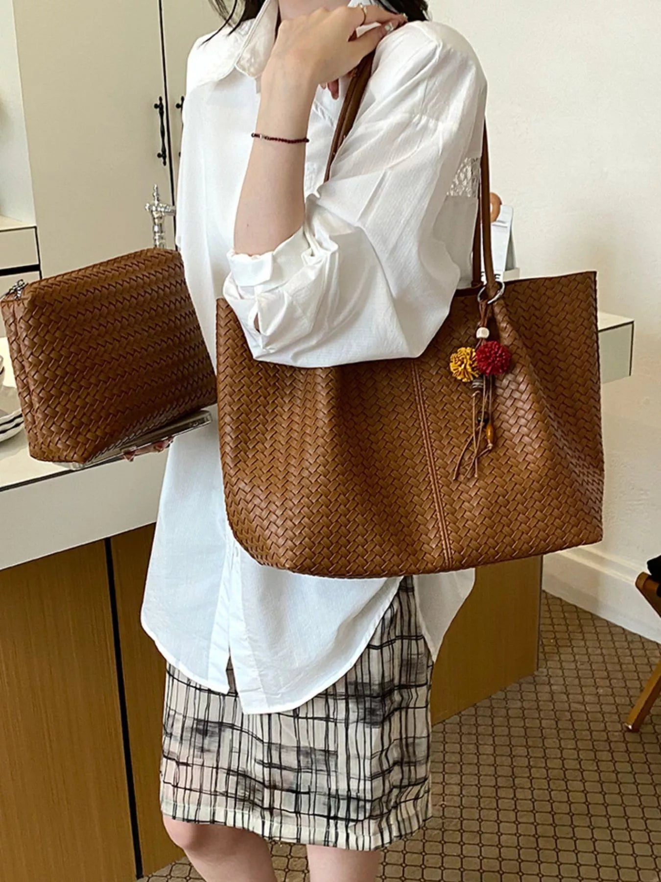 PU Leather Tote Bag
