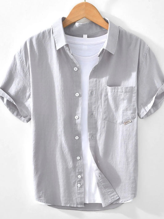 Men's Button Up Short Sleeve Shirt