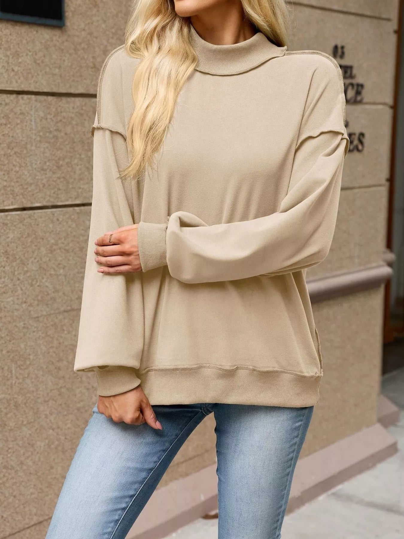 Loose Fit Crew Neck Sweatshirt