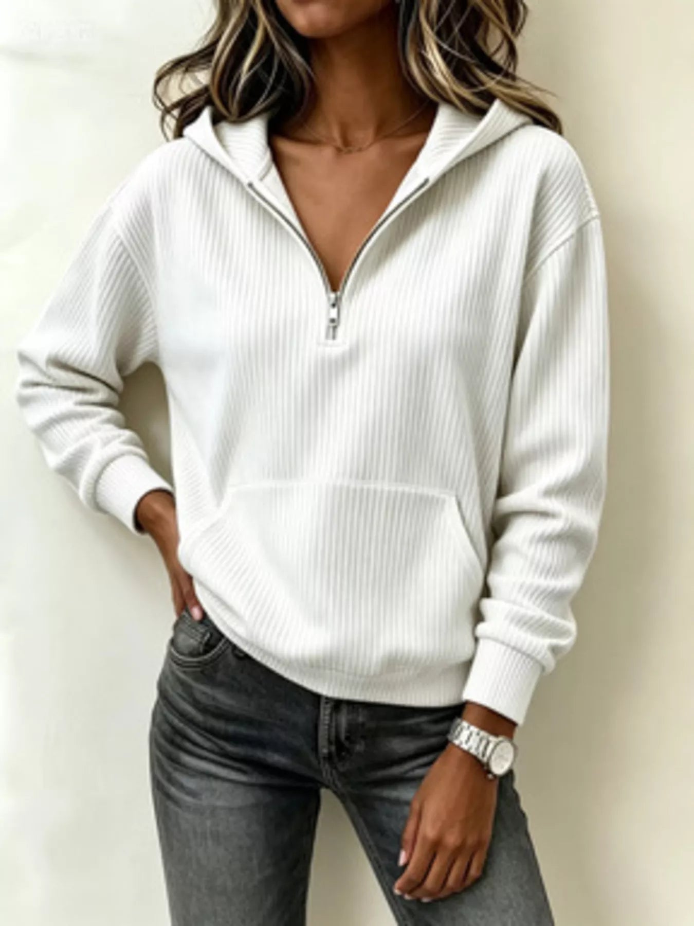 Kangaroo Pocket Half-Zip Hoodie