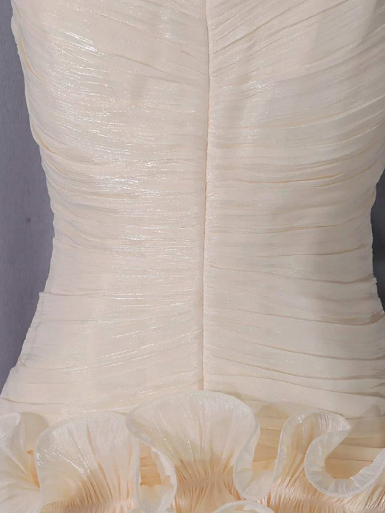 Strapless Ruffle Ruched Mini Dress