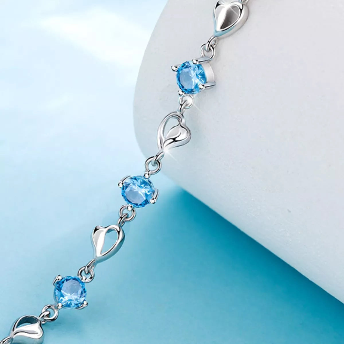 925 Sterling Silver Crystal Bracelet