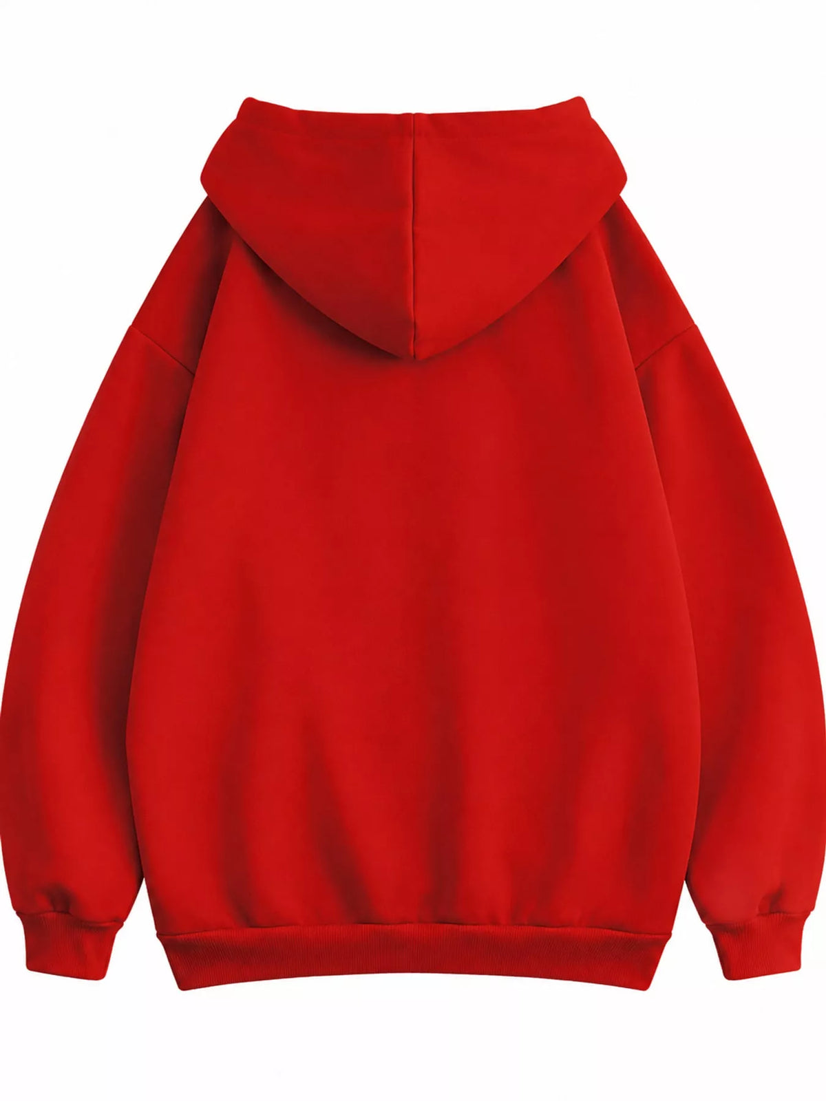 Full Size Oversized Solid Zip-Up Hoodie with Drawstring Plus Size