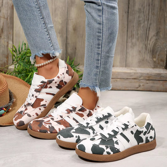 Cow Print Casual Sneakers