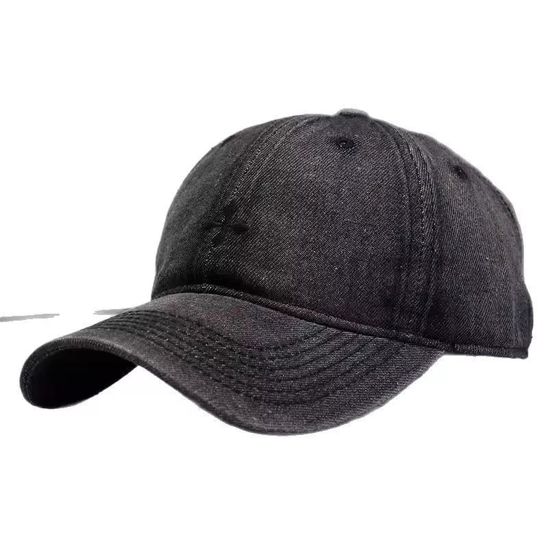 Denim Embroidered Baseball Cap