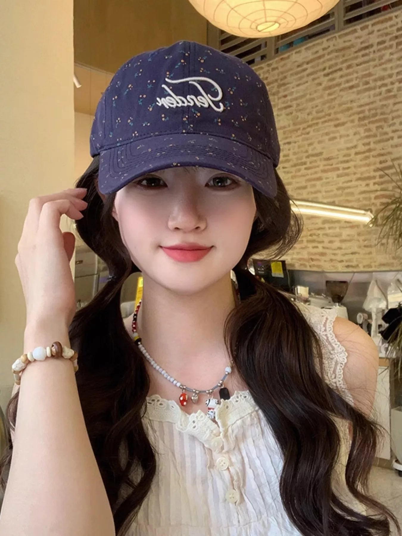 Floral Embroidered Baseball Cap