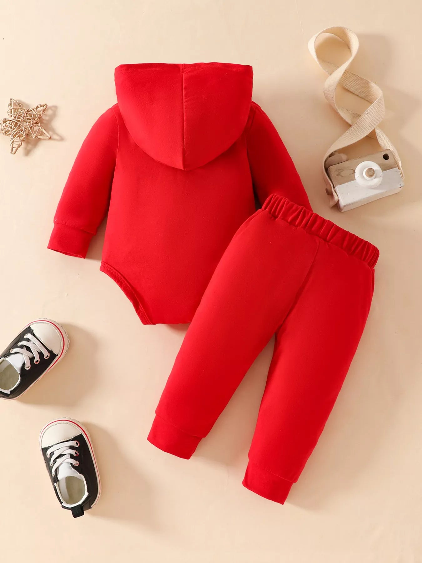 Children's Long Sleeve Bodysuit Hoodie and Pants Set