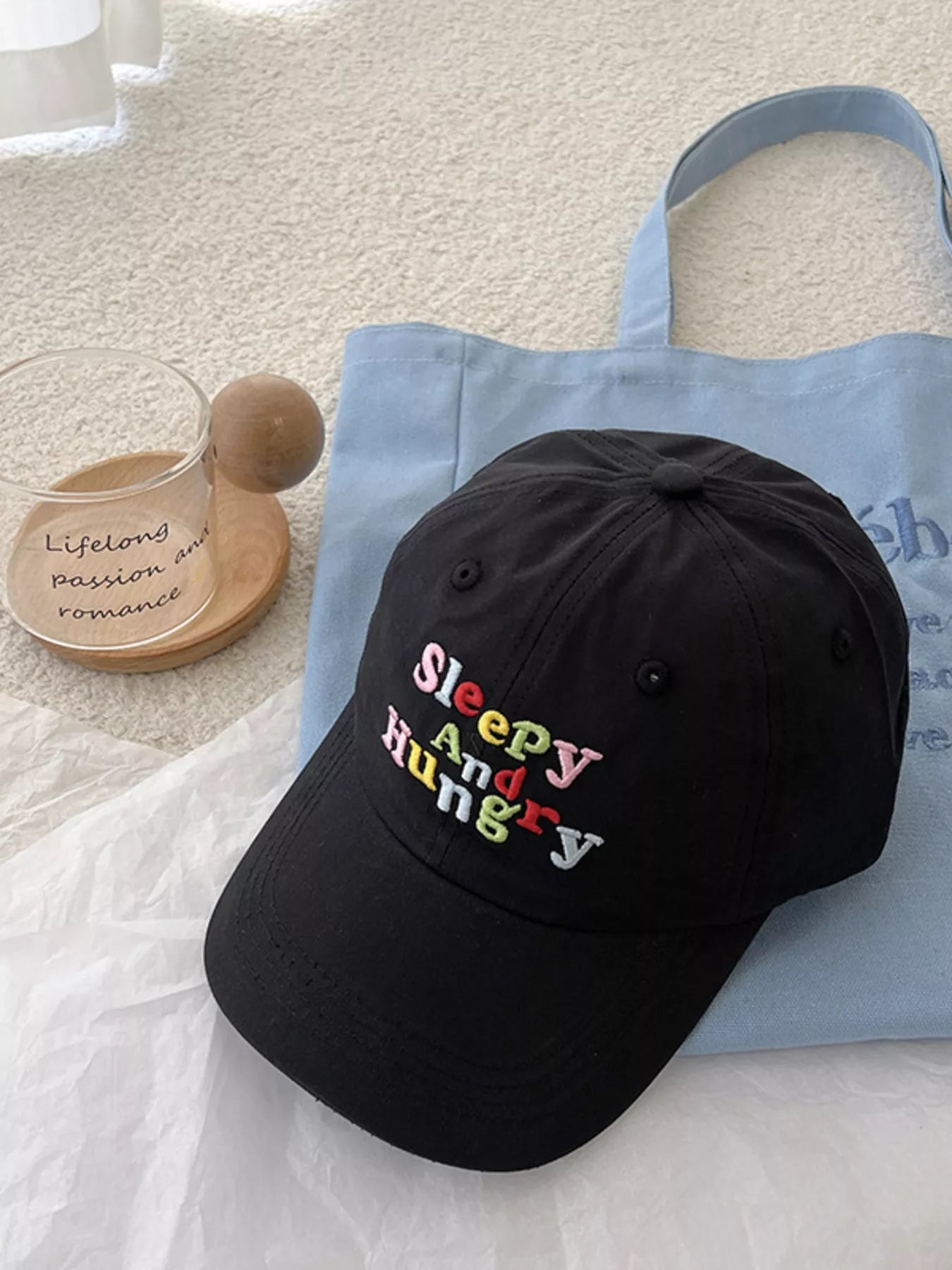 Letter Embroidered Baseball Cap