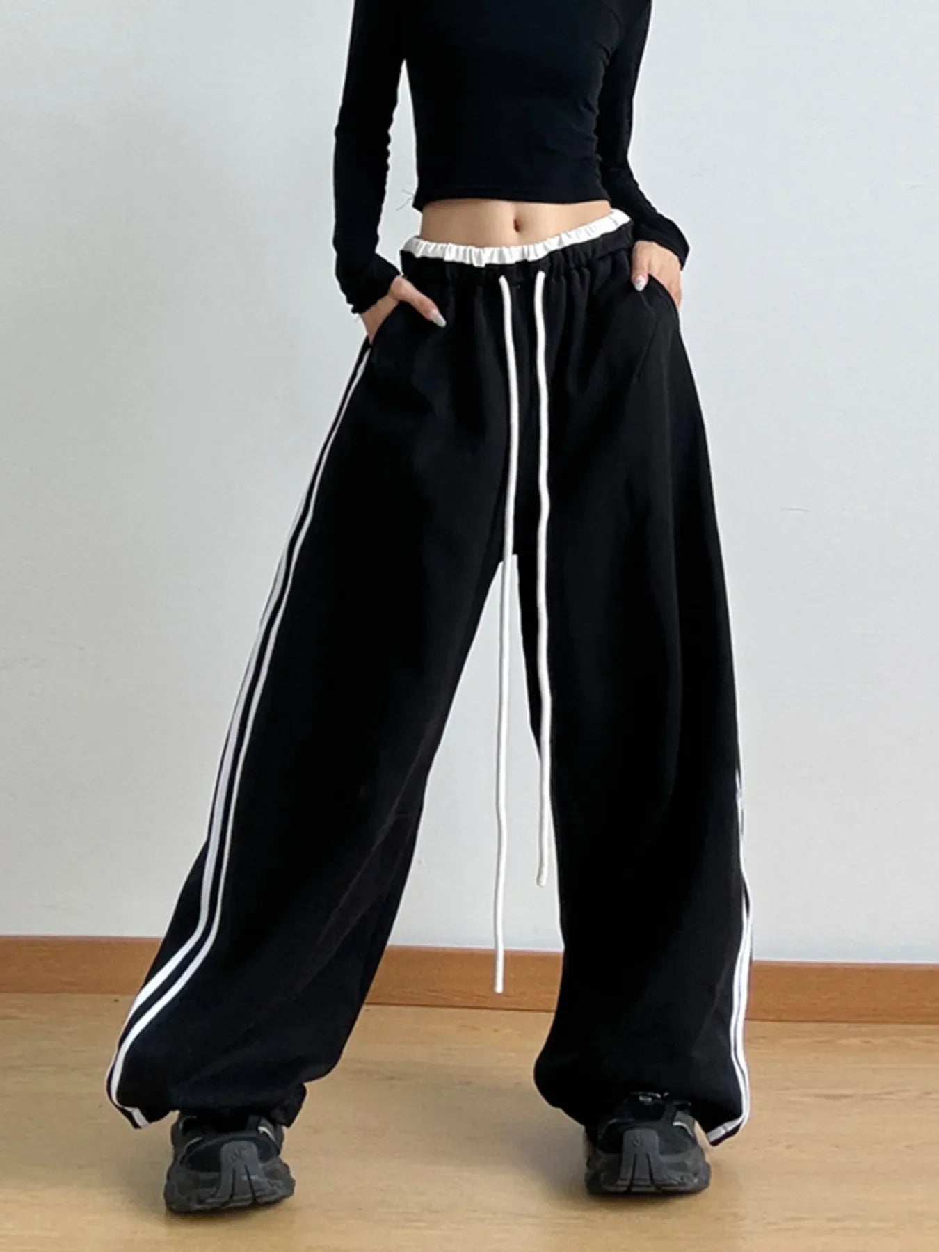 Wide Leg Drawstring Pants