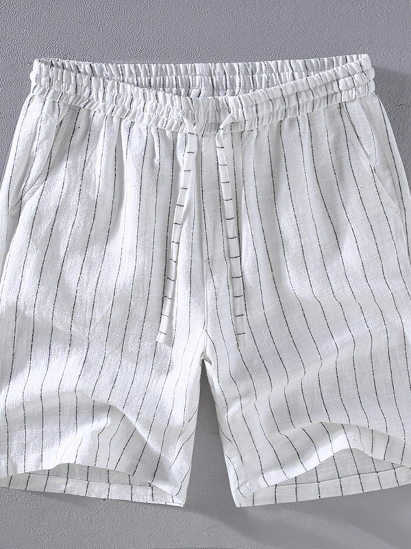 Men's Plus Size Striped Drawstring Shorts