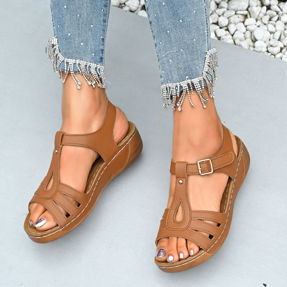 Open Toe Wedge Sandals