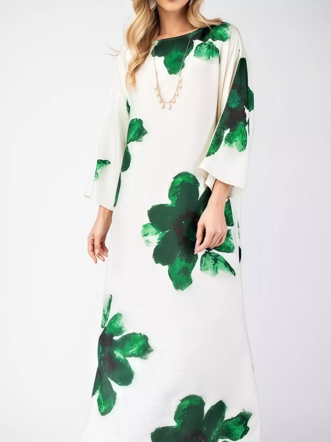Floral Print Round Neck Dress