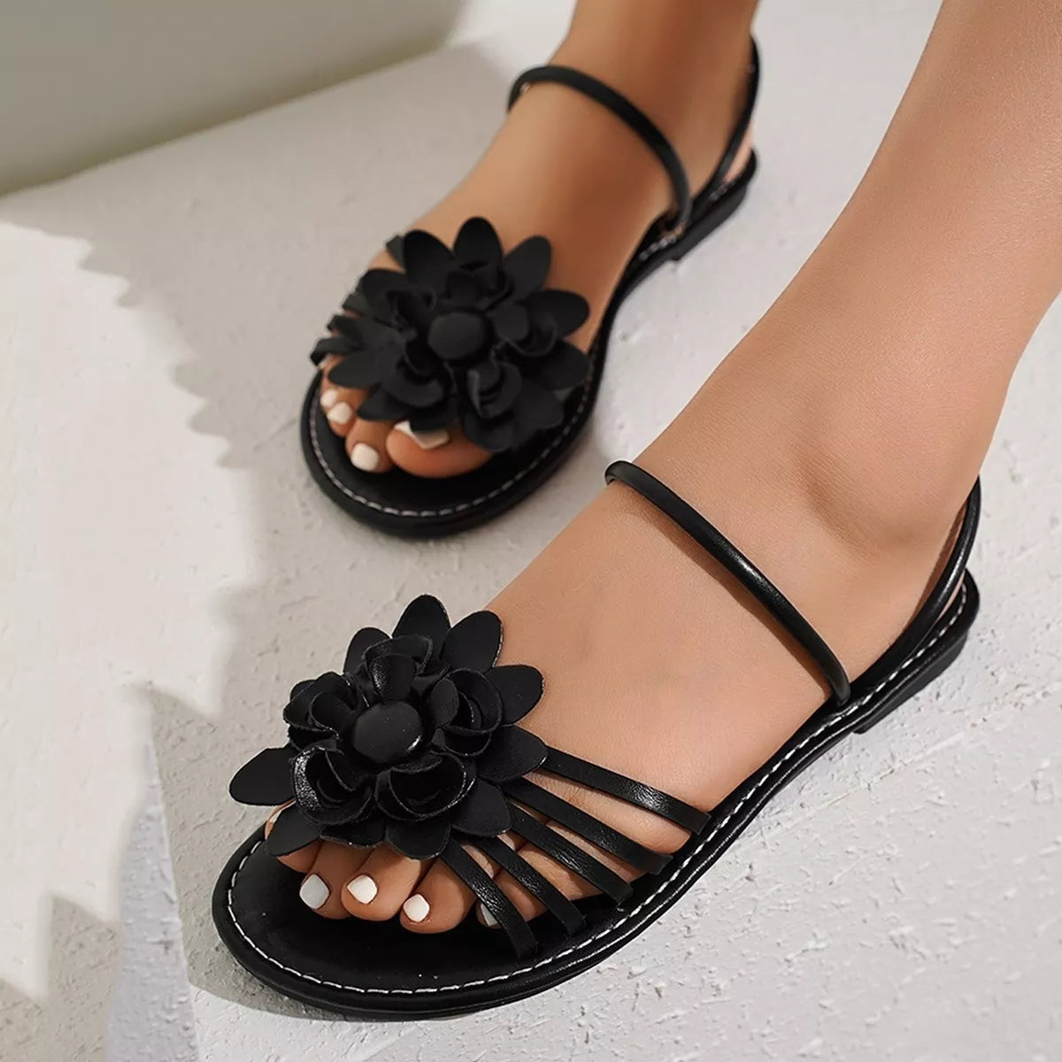 Floral Embellished Sandals
