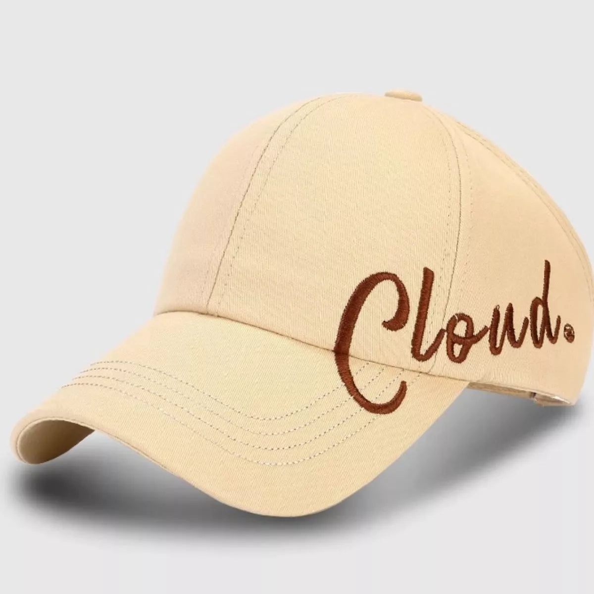 Baseball Cap with "Cloud" Embroidery