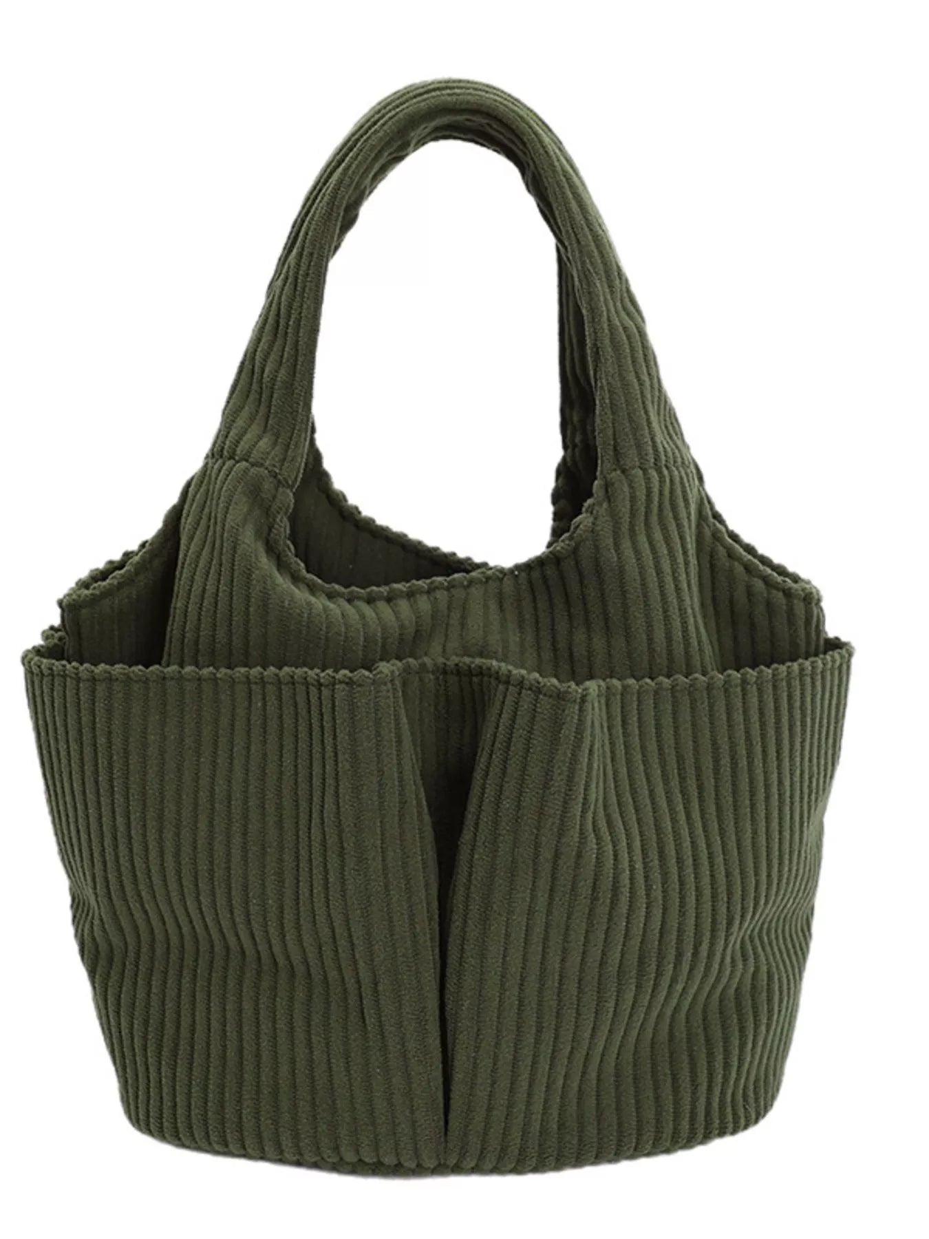 Corduroy Solid Color Handbag