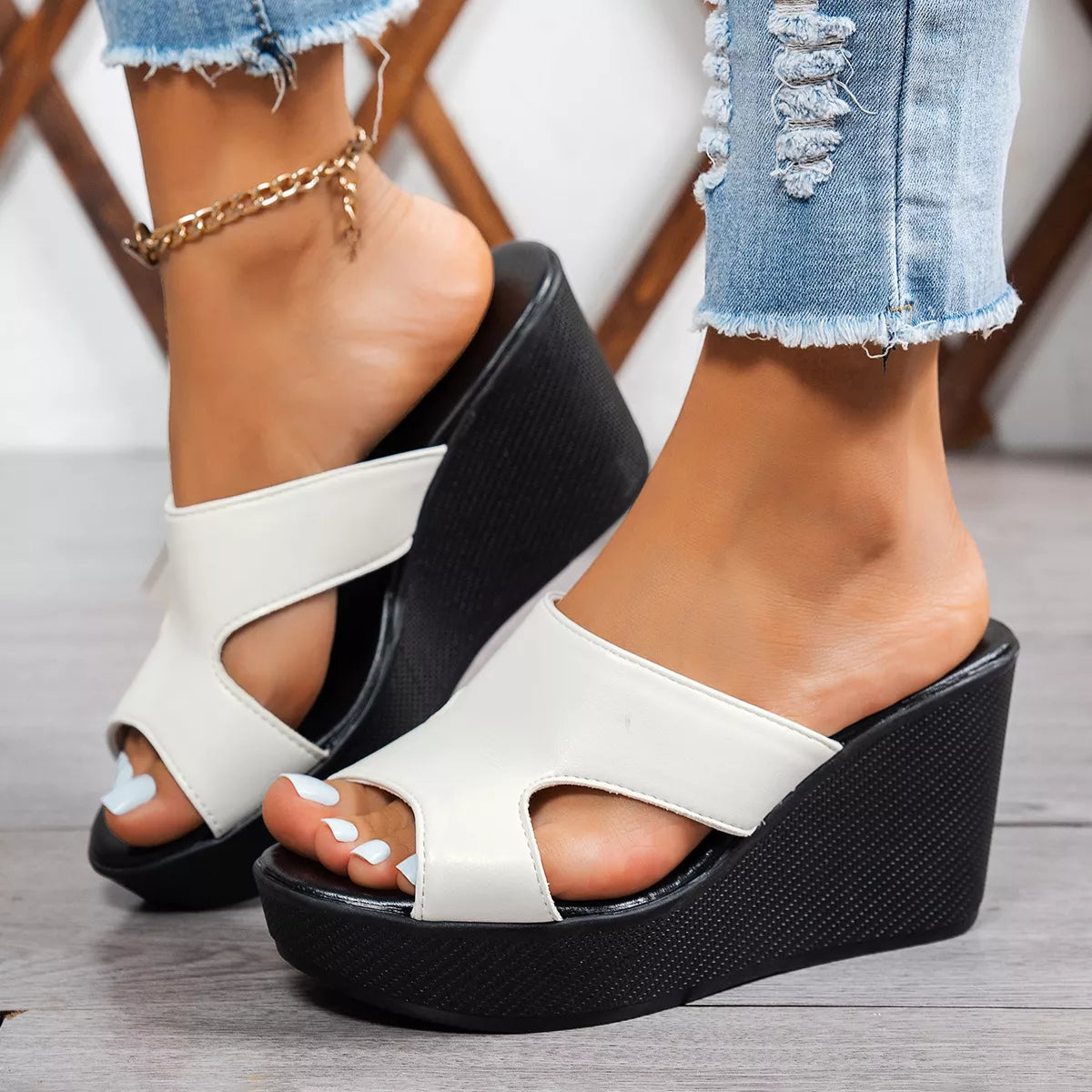 Open Toe Wedge Sandals