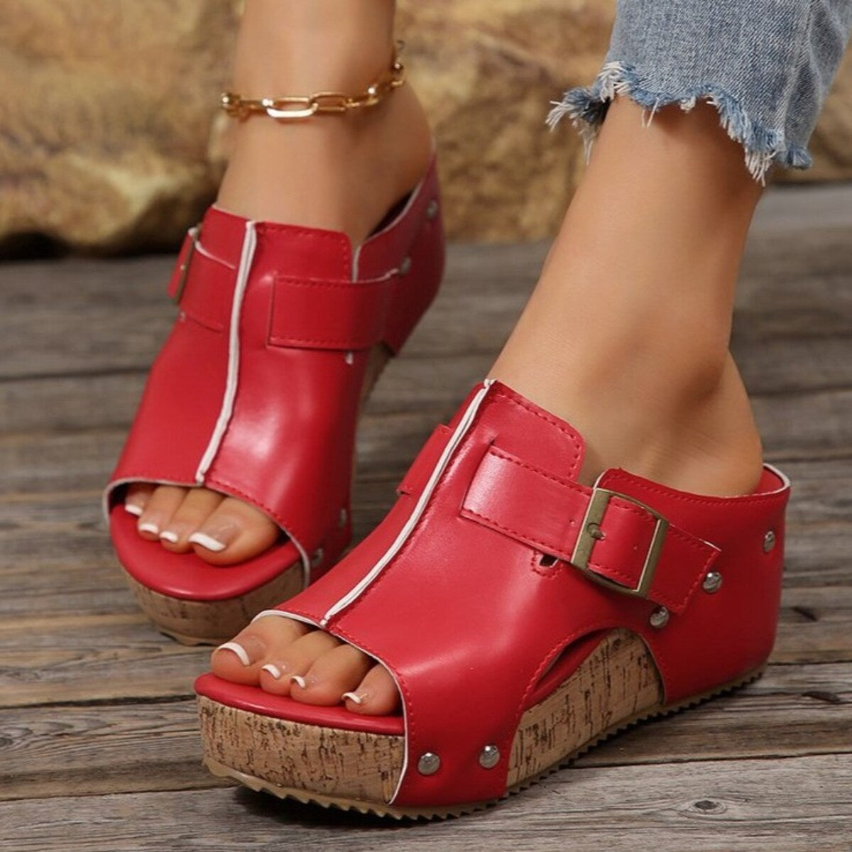 Open Toe Wedge Sandals