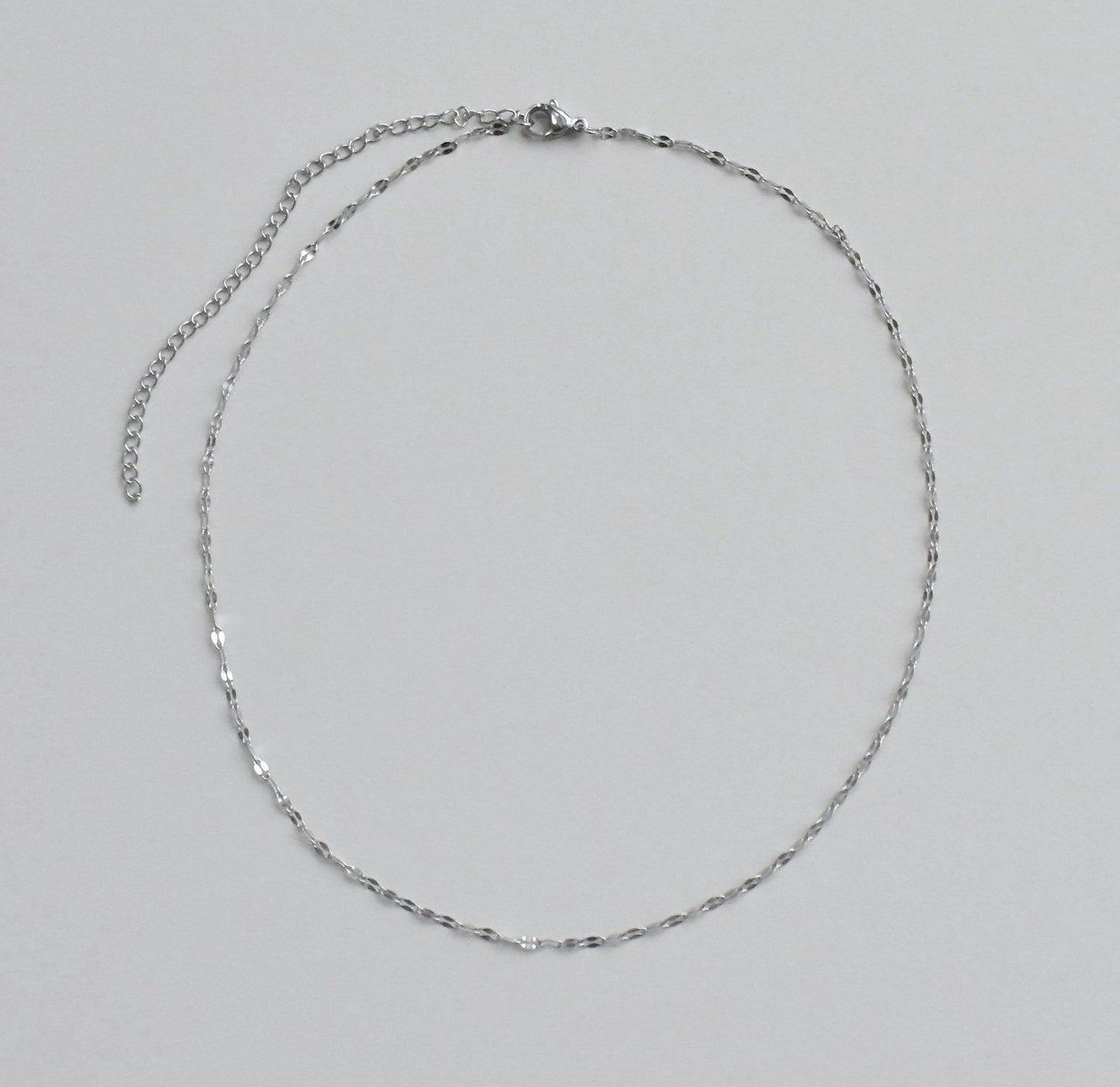 ELSIE SILVER DAINTY LACE CHAIN NECKLACE