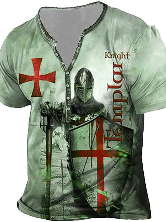 Men's Full Size Printed Short Sleeve T-Shirt Plus Size