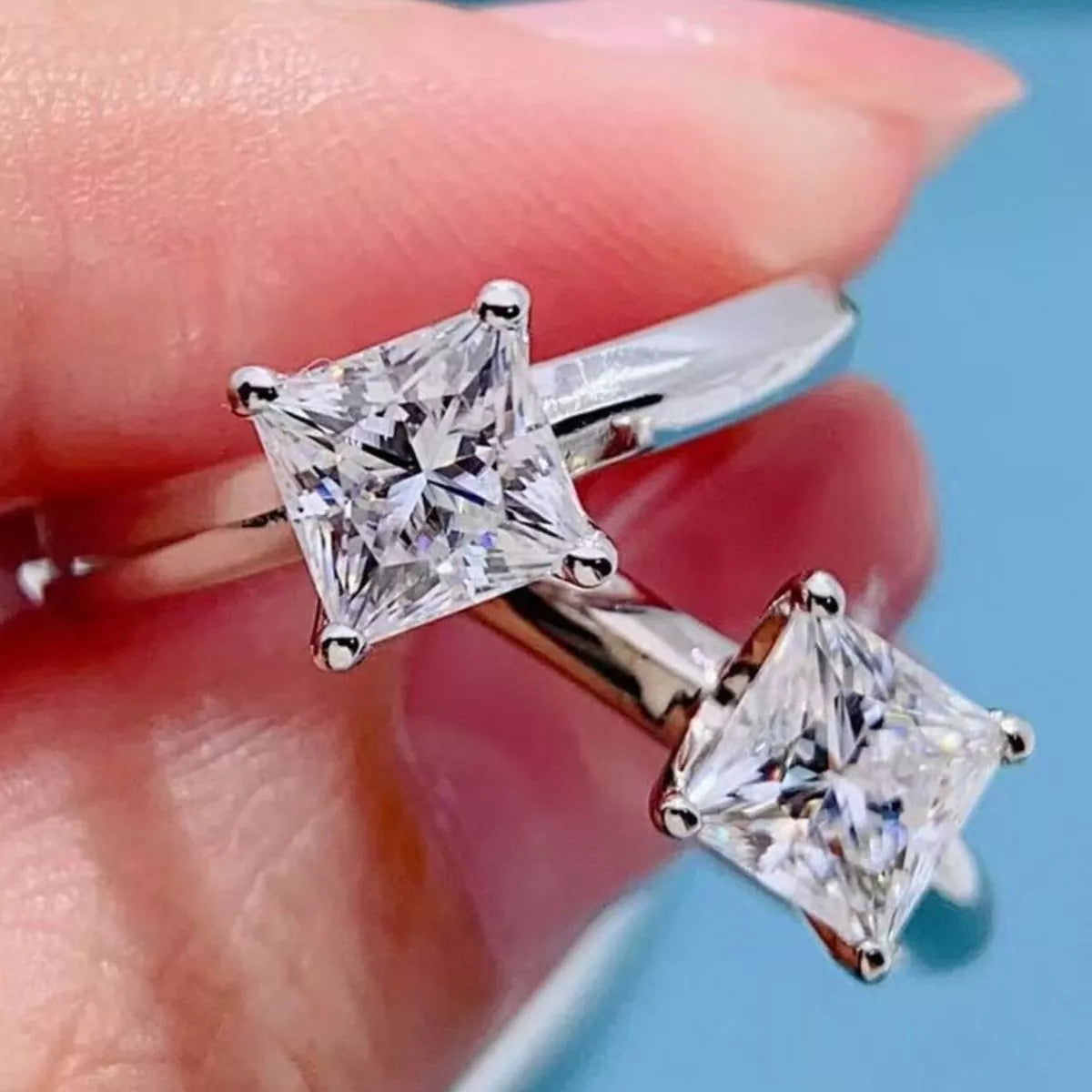3 Carat 925 Sterling Silver Moissanite Ring